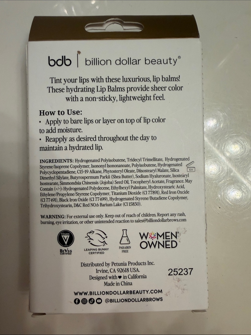 bdb Billion Dollar Beauty Lip Balm Duo - Berry & Vanilla Tints - Picture 2 of 2